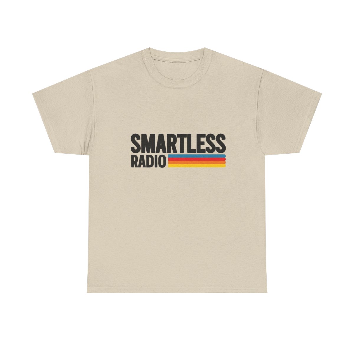 Smartless Radio Logo Tee | Vintage Stripe Logo T-Shirt SmartLess - alternate angle 2, merchandise