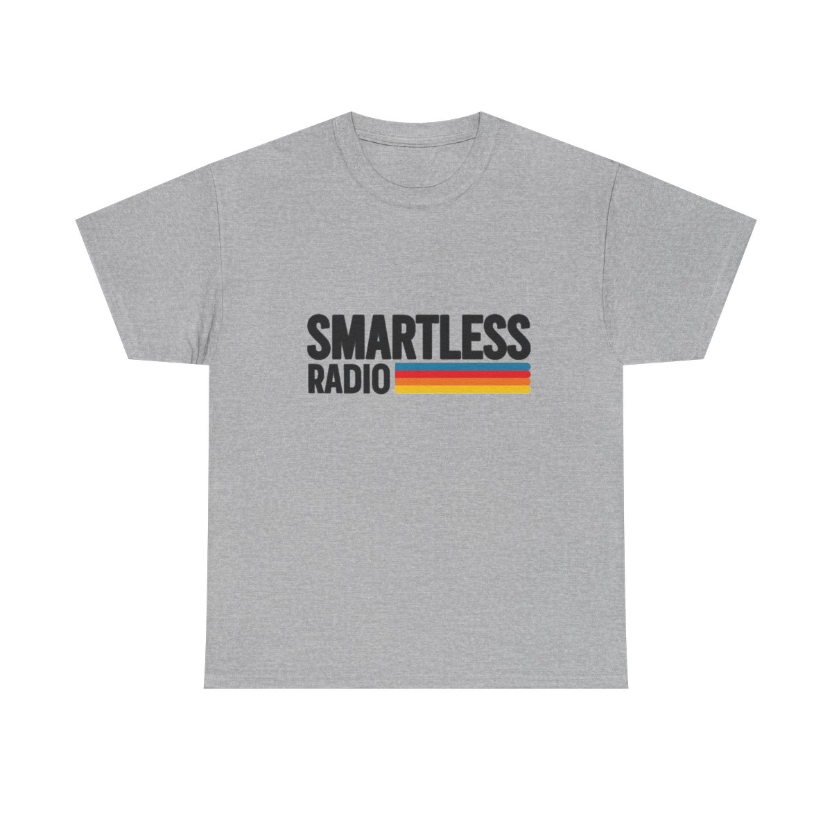 Smartless Radio Logo Tee | Vintage Stripe Logo T-Shirt SmartLess - alternate angle 3, merchandise