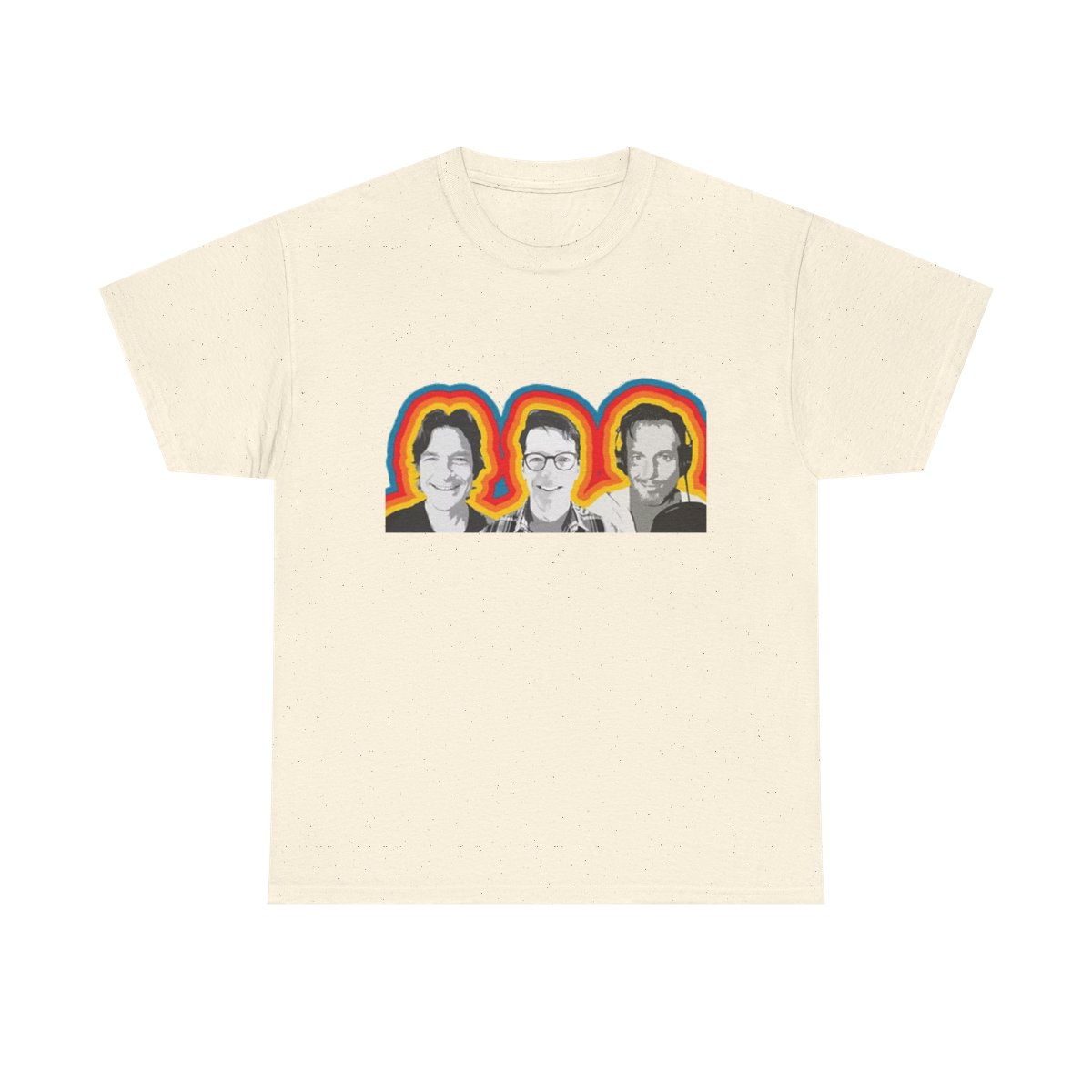 Three Faces Retro Rainbow Portrait Tee | Graphic T-Shirt SmartLess