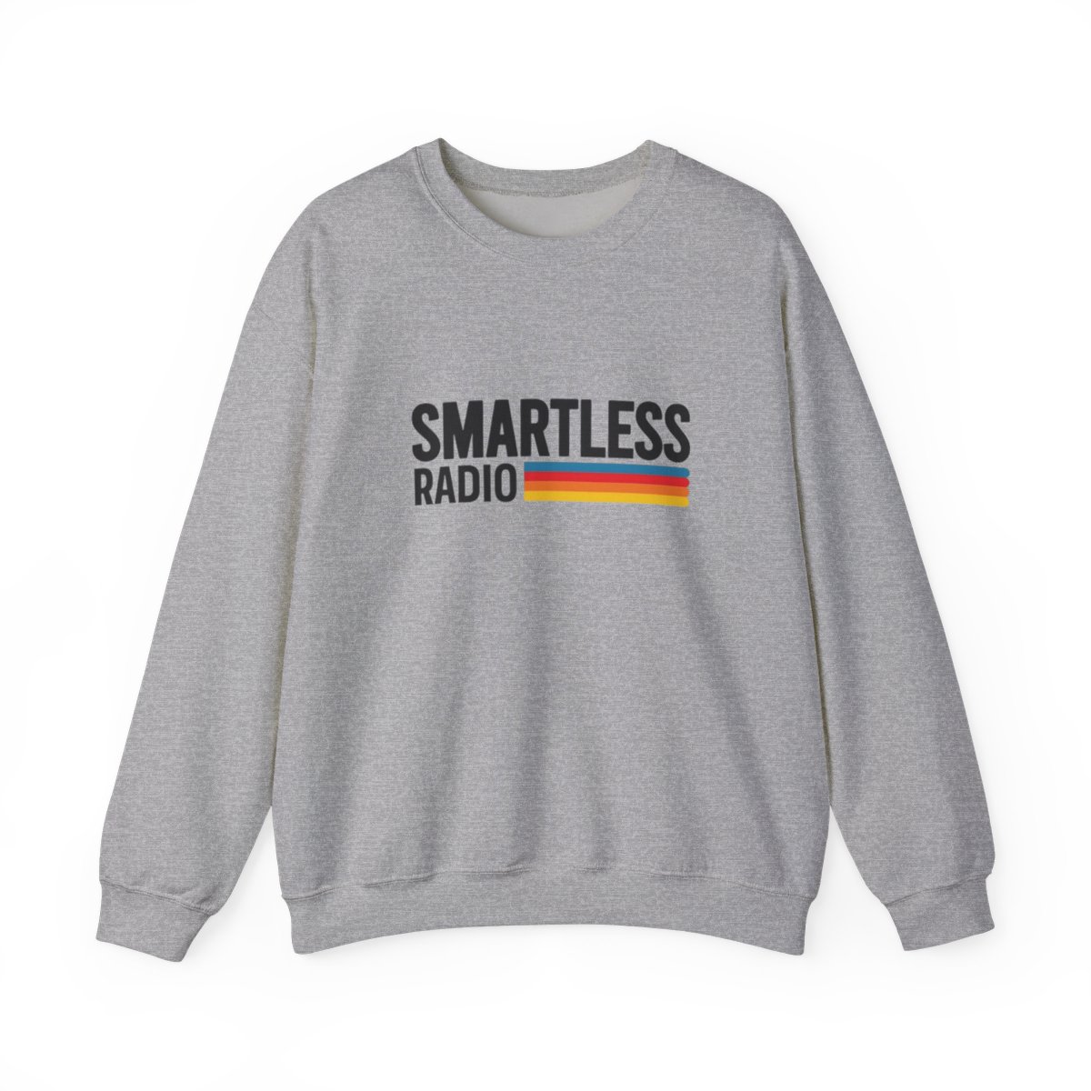 Smartless Radio Crewneck Sweatshirt | Retro Stripe Logo SmartLess - alternate angle 4, merchandise