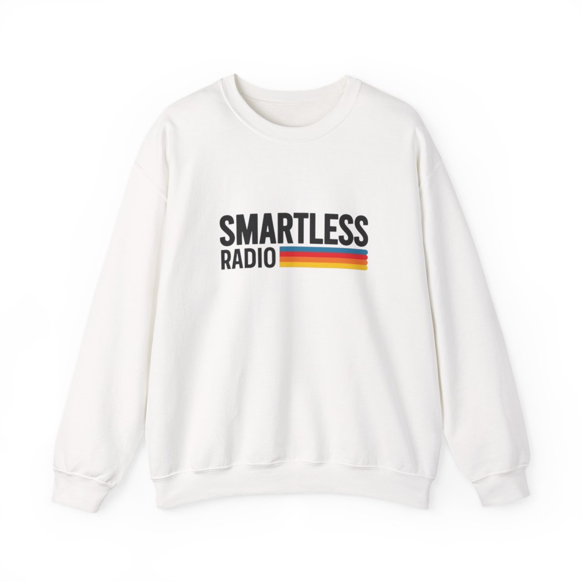 Smartless Radio Crewneck Sweatshirt | Retro Stripe Logo SmartLess