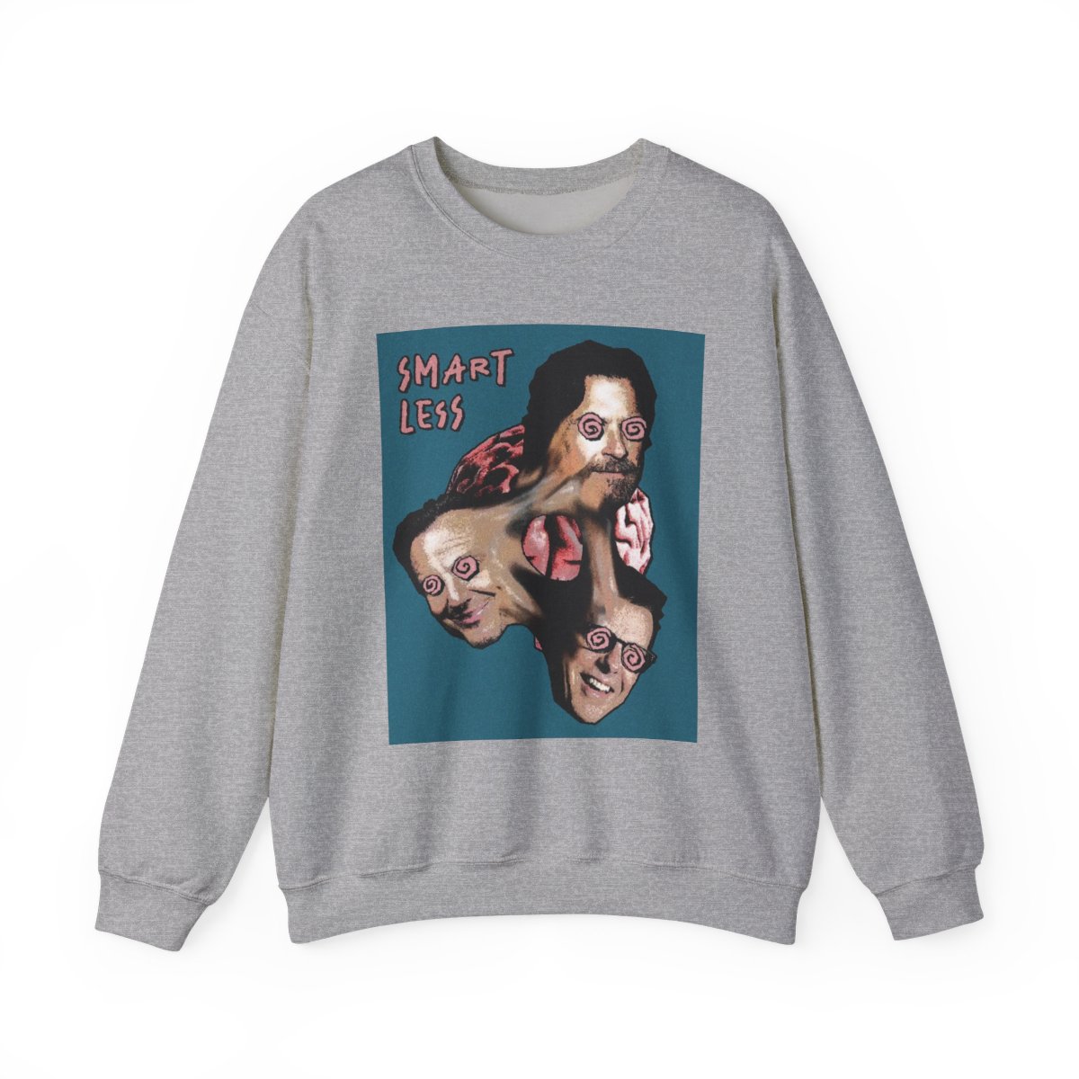 Surreal Triple Portrait 'Smart Less' Crewneck Sweatshirt SmartLess - alternate angle 4, merchandise