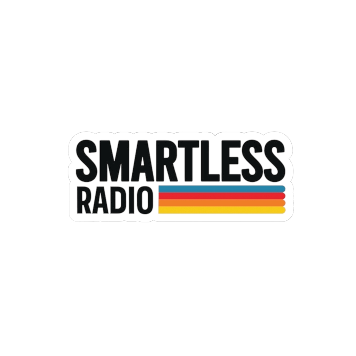 Smartless Radio sticker | Retro stripes logo kiss-cut vinyl sticker SmartLess
