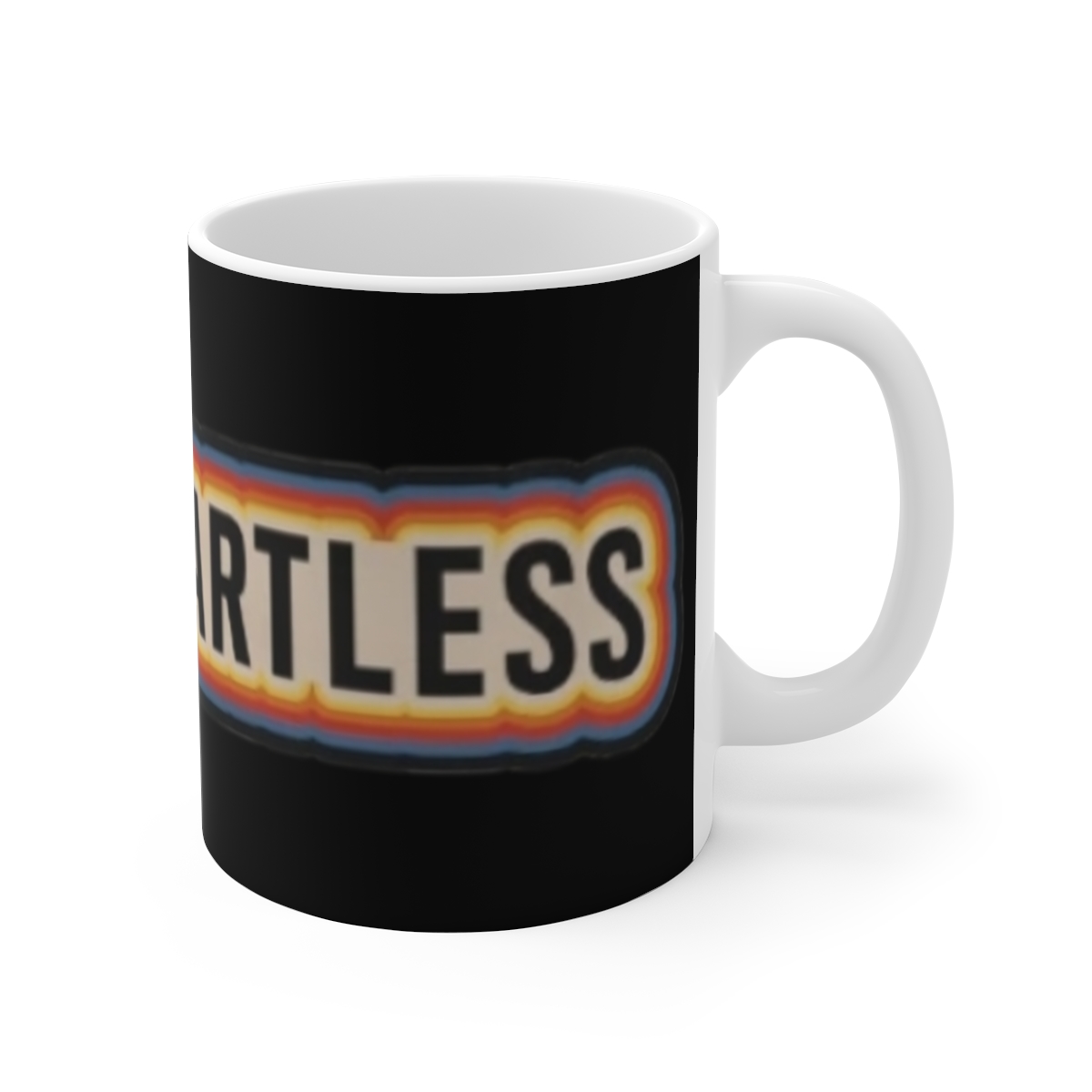 Farted Vintage Rainbow Text Mug | Funny Retro Typography Coffee Cup SmartLess