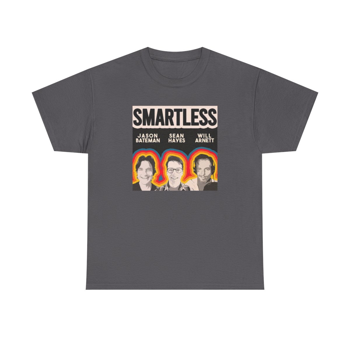 Smartless Trio Portrait Tee | Jason Bateman Sean Hayes Will Arnett SmartLess - alternate angle 5, merchandise