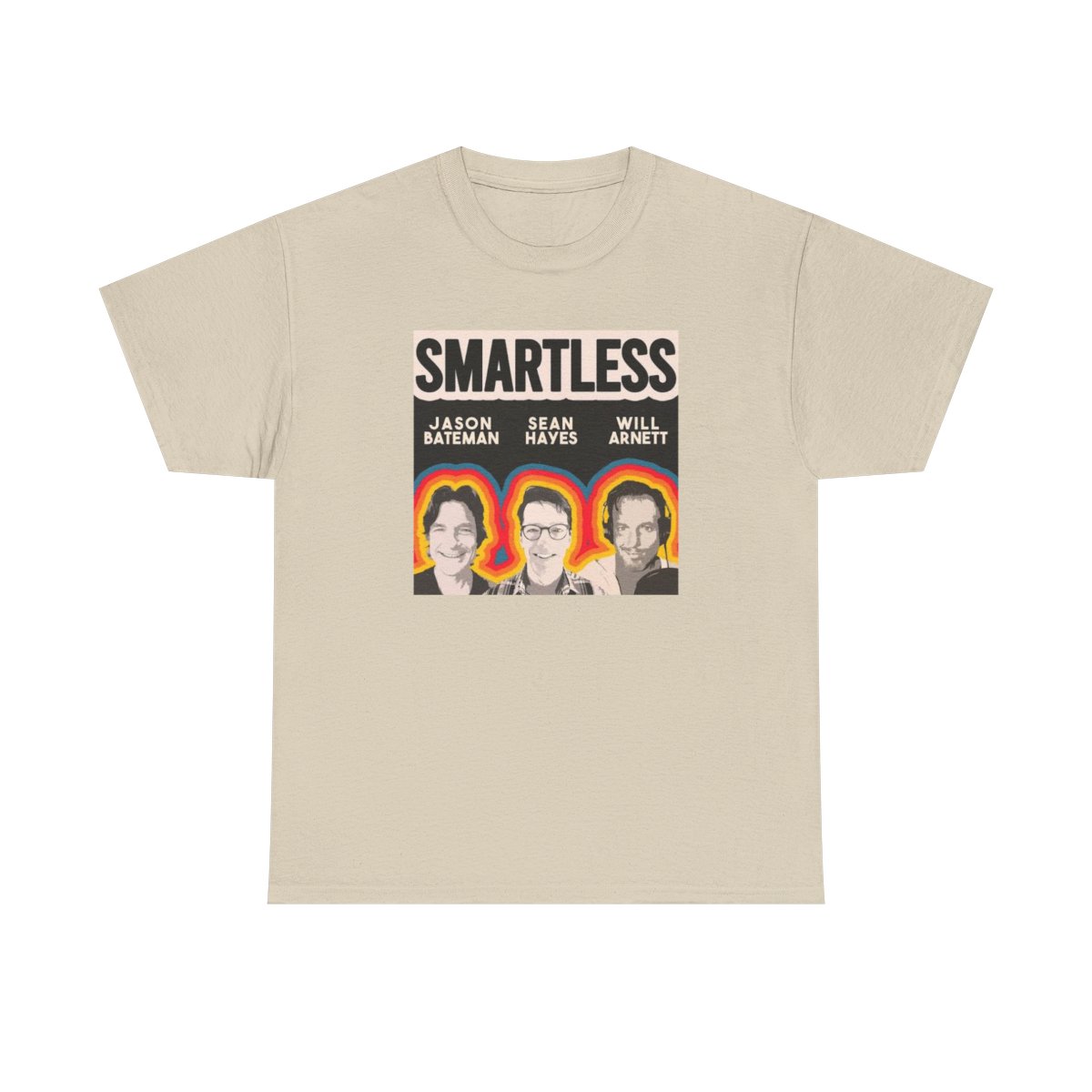 Smartless Trio Portrait Tee | Jason Bateman Sean Hayes Will Arnett SmartLess - alternate angle 3, merchandise